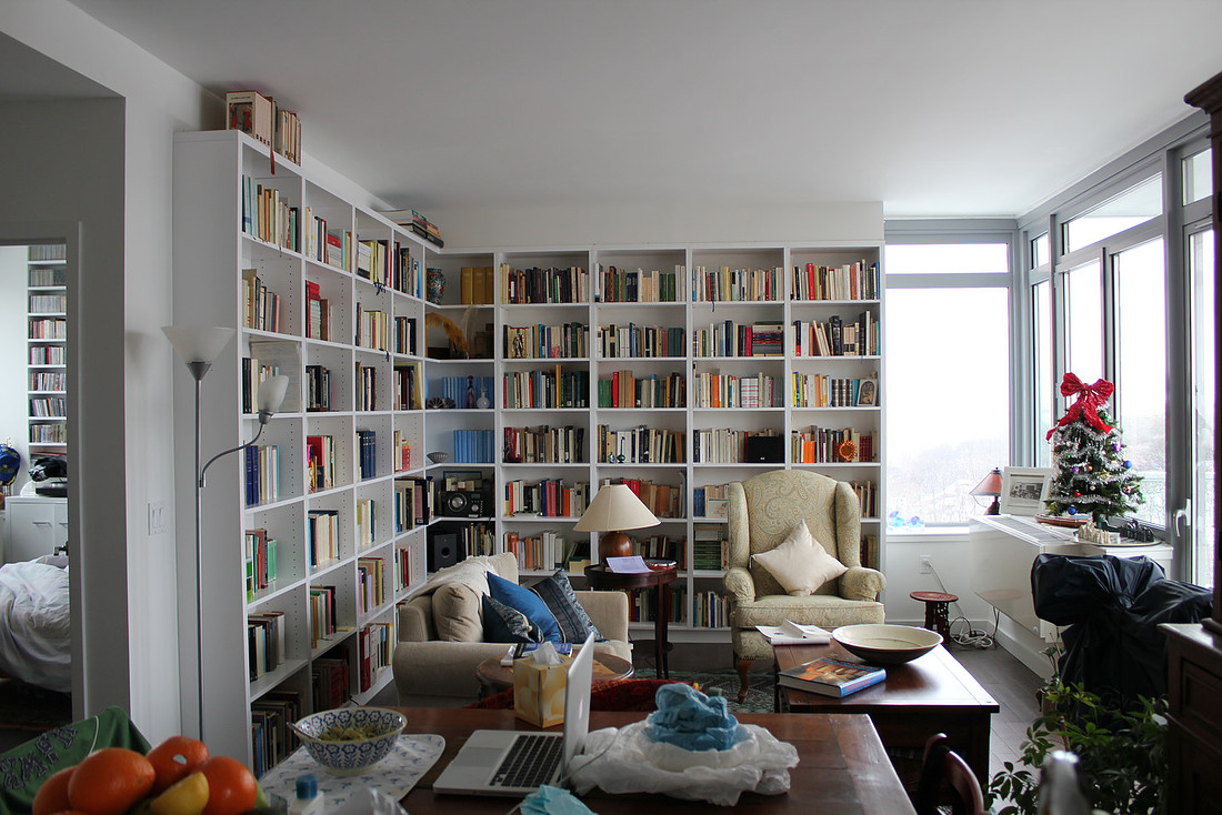 Custom Built-In Library — Central Park North Tower Residence, 321 West 110th Street