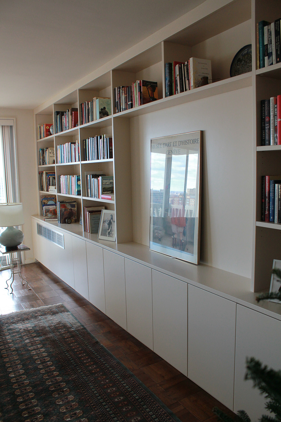 Custom Built-In Bookshelves — Contemporary Manhattan Residence
